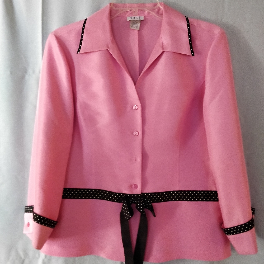 Ladies pink silk blouse